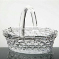 Hand made crystal glass basket